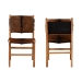 bali & pari Fawn 2-Piece Genuine Goat Leather Dining Chair Set - BSOFawn-Teak/Goat Hide-DC