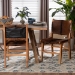 bali & pari Fawn 2-Piece Genuine Goat Leather Dining Chair Set - BSOFawn-Teak/Goat Hide-DC