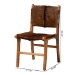 bali & pari Fawn 2-Piece Genuine Goat Leather Dining Chair Set - BSOFawn-Teak/Goat Hide-DC