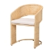 bali & pari Palm Natural Rattan Dining Chair, Natural Brown
