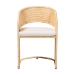 bali & pari Palm Natural Rattan Dining Chair, Natural Brown - BSOPalm-Natural/Rattan-Cushioned-DC