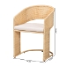 bali & pari Palm Natural Rattan Dining Chair, Natural Brown - BSOPalm-Natural/Rattan-Cushioned-DC