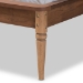Baxton Studio Jamila Modern Transitional Walnut Brown Finished Wood and Synthetic Rattan Full Size Platform Bed - BSOMG0069-Rattan/Walnut-Full