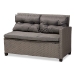 Baxton Studio Darian Modern and Contemporary Grey Fabric Upholstered and Grey Synthetic Rattan 4-Piece Patio Set - BSOMLM-210606-Dark Grey