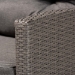 Baxton Studio Darian Modern and Contemporary Grey Fabric Upholstered and Grey Synthetic Rattan 4-Piece Patio Set - BSOMLM-210606-Dark Grey