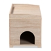 Baxton Studio Mariam Modern and Contemporary Oak Finished Wood Cat Litter Box Cover House - BSOSECHC150140WI-Hana Oak-Cat House