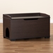 Baxton Studio Mariam Modern and Contemporary Dark Brown Finished Wood Cat Litter Box Cover House - BSOSECHC150140WI-Modi Wenge-Cat House