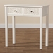 Baxton Studio Lambert Classic and Traditional White Finished Wood 2-Drawer Console Table - BSOJY20B082-White-Console