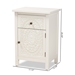 Baxton Studio Lambert Classic and Traditional White Finished Wood 1-Drawer End Table - BSOJY20B083-White-ET