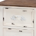 Baxton Studio Levron Classic and Traditional Two-Tone Walnut Brown and Antique White Finished Wood 2-Drawer End Table - BSOJY20B091-Antique White-ET