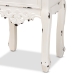 Baxton Studio Levron Classic and Traditional Two-Tone Walnut Brown and Antique White Finished Wood 2-Drawer End Table - BSOJY20B091-Antique White-ET