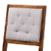 Baxton Studio Gideon Modern and Contemporary Grey Fabric Upholstered and Walnut Brown Finished Wood 2-Piece Bar Stool Set - BSORH2083BP-Grey/Walnut-BS