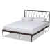 Baxton Studio Nano Modern and Contemporary Black Finished Metal Full Size Platform Bed