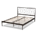Baxton Studio Nano Modern and Contemporary Black Finished Metal Full Size Platform Bed - BSOTS-Nano-Black-Full