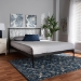 Baxton Studio Nano Modern and Contemporary Black Finished Metal Full Size Platform Bed - BSOTS-Nano-Black-Full