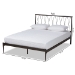 Baxton Studio Nano Modern and Contemporary Black Finished Metal Full Size Platform Bed - BSOTS-Nano-Black-Full
