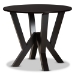 Baxton Studio Branca Modern and Contemporary Grey Fabric Upholstered and Dark Brown Finished Wood 5-Piece Dining Set - BSOBranca-Grey/Dark Brown-5PC Dining Set