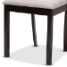 Baxton Studio Rasa Modern and Contemporary Grey Fabric Upholstered and Dark Brown Finished Wood 5-Piece Dining Set - BSORasa-Grey/Dark Brown-5PC Dining Set