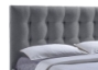 Baxton Studio Sarter Contemporary Grid-Tufted Grey Fabric Upholstered Storage King-Size Bed with 2-drawer - BSOCF8498-King-Grey