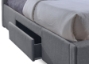 Baxton Studio Sarter Contemporary Grid-Tufted Grey Fabric Upholstered Storage King-Size Bed with 2-drawer - BSOCF8498-King-Grey