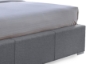Baxton Studio Sarter Contemporary Grid-Tufted Grey Fabric Upholstered Storage King-Size Bed with 2-drawer - BSOCF8498-King-Grey