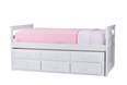 Baxton Studio Ballina White Wood Contemporary Twin-Size Trundle Bed Affordable modern furniture in Chicago,Ballina White Wood Contemporary Twin-Size Trundle Bed, Bedroom Furniture Chicago