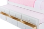 Baxton Studio Ballina White Wood Contemporary Twin-Size Trundle Bed - BSOCTB101-Twin Bed-White