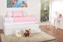 Baxton Studio Ballina White Wood Contemporary Twin-Size Trundle Bed - BSOCTB101-Twin Bed-White