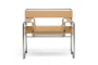 Baxton Studio Wassily Tan Leather Mid-Century Modern Accent Chair - BSOALC-3001 Tan