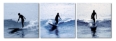 Baxton Studio Surf Silhouettes Mounted Photography Print Triptych