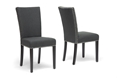 Baxton Studio Harrowgate Dark Gray Linen Modern Dining Chair (Set of 2)