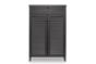 Baxton Studio Harding Espresso Shoe-Storage Cabinet