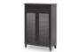 Baxton Studio Harding Espresso Shoe-Storage Cabinet - BSOFP-03LV-Espresso