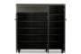 Baxton Studio Pocillo Wood Shoe Storage Cabinet - BSOFP-05LV-Espresso