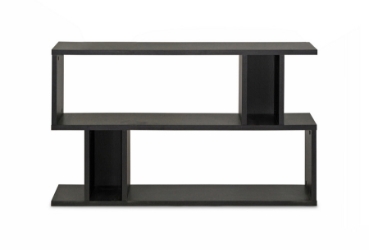 Baxton Studio Goodwin 2-Level Dark Brown Modern Bookshelf