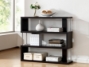 Baxton Studio Barnes Dark Brown Three-Shelf Modern Bookcase - BSOFP-3D
