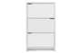 Baxton Studio Simms White Modern Shoe Cabinet - BSOFP-3OUSH-WHITE