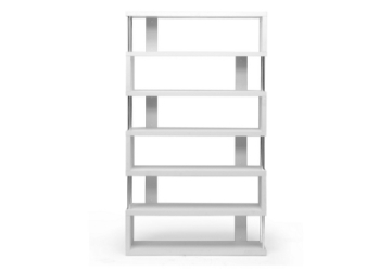 Baxton Studio Barnes White Six-Shelf Modern Bookcase