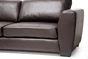 Baxton Studio Orland Brown Leather Modern Sectional Sofa Set with Left Facing Chaise - BSOIDS023-Brown LFC