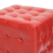 Baxton Studio Siskal Red Modern Cube Ottoman (Set of 2) - BSOBH-5589-RED-OTTO