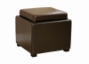 Baxton Studio Leather ottoman/TV tray with reversible flip lid