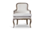 Baxton Studio Napoleon Traditional French Accent Chair-Ash - BSOPLN22Mi ASH2