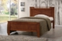 Baxton Studio Demitasse Brown Wood Contemporary Twin-Size Bed - BSOSB312-Twin Bed-Antique Oak