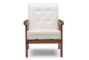 Baxton Studio Baxton Studio Mid-Century Masterpieces Club Chair - White - BSOTOGO CC-109-545