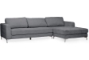 Baxton Studio Agnew Contemporary Grey Microfiber Right Facing Sectional Sofa - BSOU9320S-LRCC-RFC Sectional