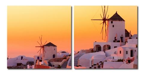 Baxton Studio Grecian Crossroads Mounted Photography Print Diptych