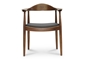 Baxton Studio Embick Mid-Century Modern Dining Chair - BSOWD-604-Dark Brown