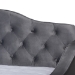 Baxton Studio Freda Transitional and Contemporary Grey Velvet Fabric Upholstered and Button Tufted Full Size Daybed with Trundle - BSOFreda-Grey Velvet-Daybed-F/T