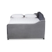 Baxton Studio Freda Transitional and Contemporary Grey Velvet Fabric Upholstered and Button Tufted Full Size Daybed - BSOFreda-Grey Velvet-Daybed-Full