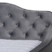 Baxton Studio Freda Transitional and Contemporary Grey Velvet Fabric Upholstered and Button Tufted Full Size Daybed - BSOFreda-Grey Velvet-Daybed-Full